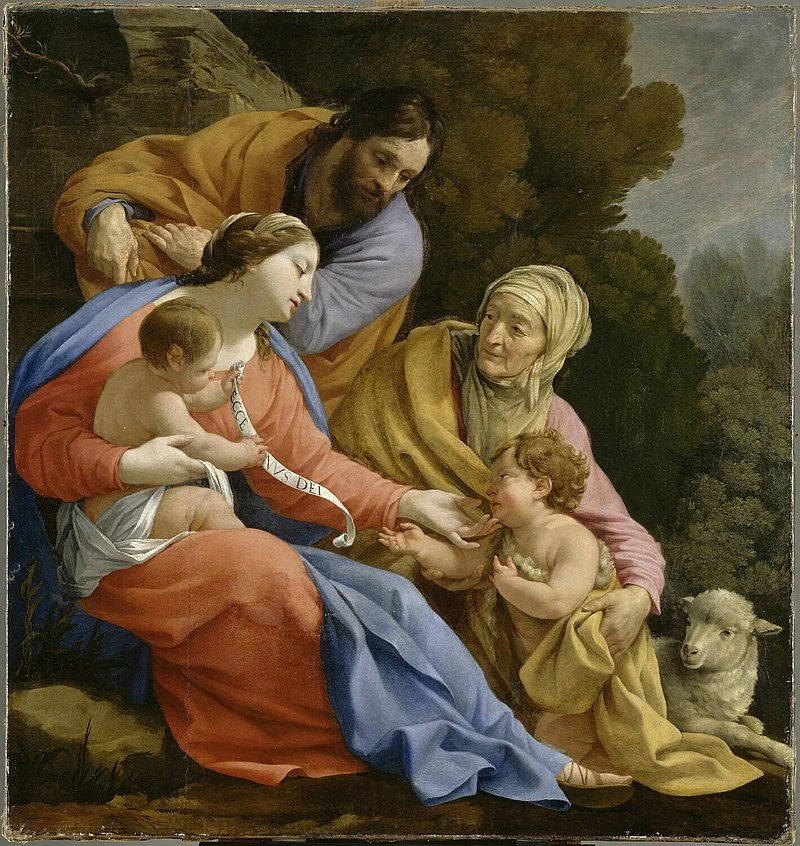 La Sacra Famiglia con Elisabetta e Giovannino - Louvre, Parigi